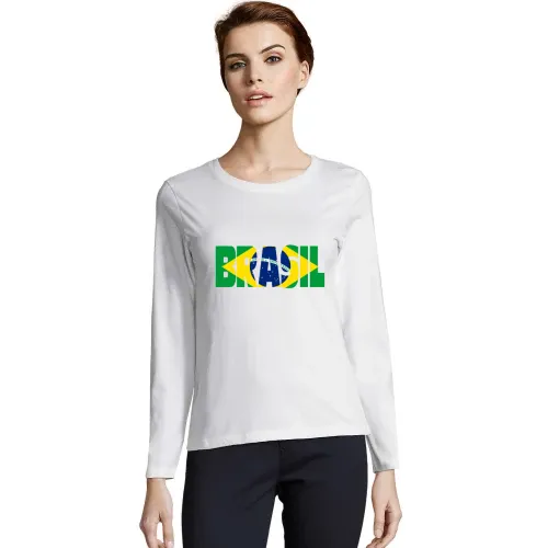 Brasilien mit Fahne Frauen T-Shirt