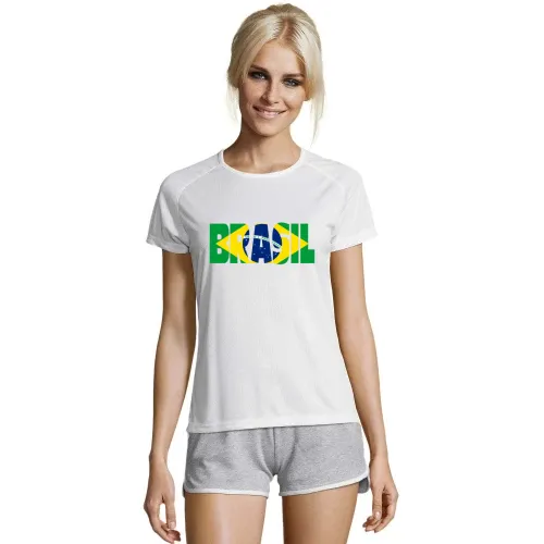 Brasilien mit Fahne T-Shirt Frauen Sporty