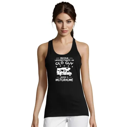 Camping Camper Rentner Wohnmobil Old Guy Motorhome Frauen T-Shirt