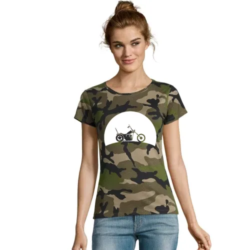 Chopper im Sonnenuntergang Frauen T-Shirt