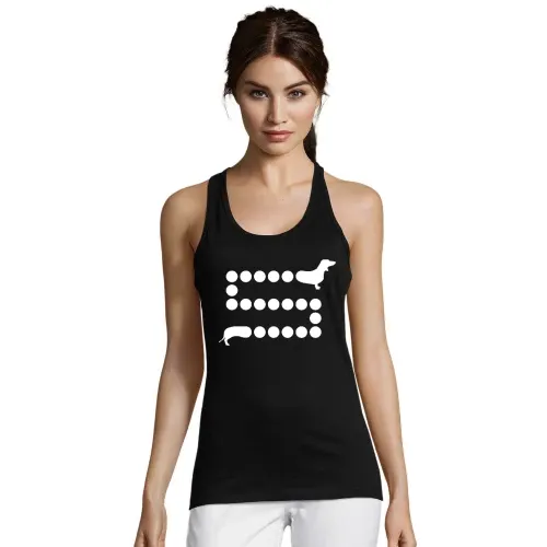 Dackellauf mit Punkten Frauen T-Shirt