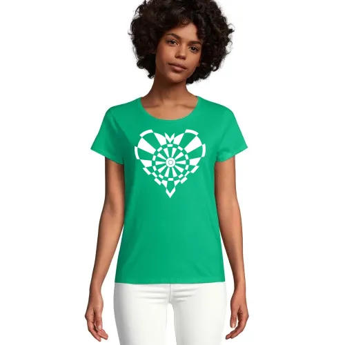 Dartscheiben Herz Frauen T-Shirt