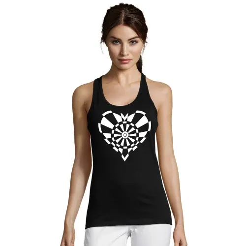 Dartscheiben Herz Frauen T-Shirt