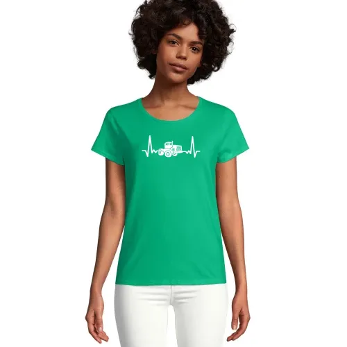 DDR Trecker Herzschlag K700 Schlepper Traktor Puls Frauen T-Shirt