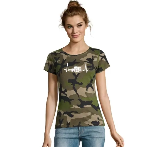 DDR Trecker Herzschlag K700 Schlepper Traktor Puls Frauen T-Shirt