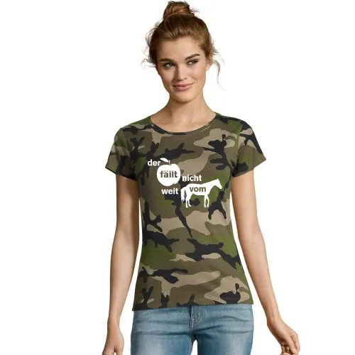 der Apfel fällt nicht weit vom Pferd Frauen T-Shirt