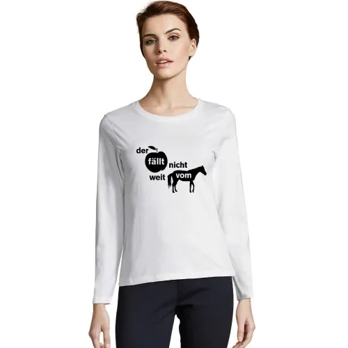 der Apfel fällt nicht weit vom Pferd Frauen T-Shirt
