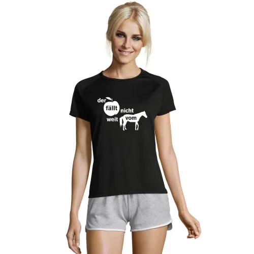der Apfel fällt nicht weit vom Pferd Frauen T-Shirt