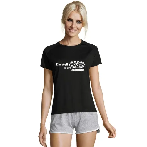 Die Welt ist eine Scheibe Frauen T-Shirt