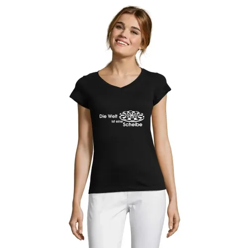 Die Welt ist eine Scheibe Frauen T-Shirt