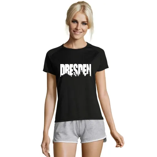 Dresden Skylineschatten Frauen T-Shirt
