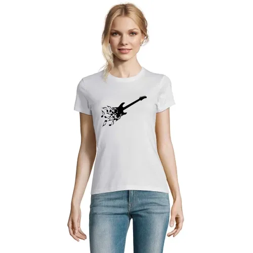 E-Gitarre aus Noten Frauen T-Shirt