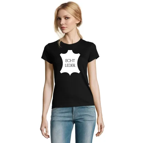 Echt Leder Emblem T-Shirt