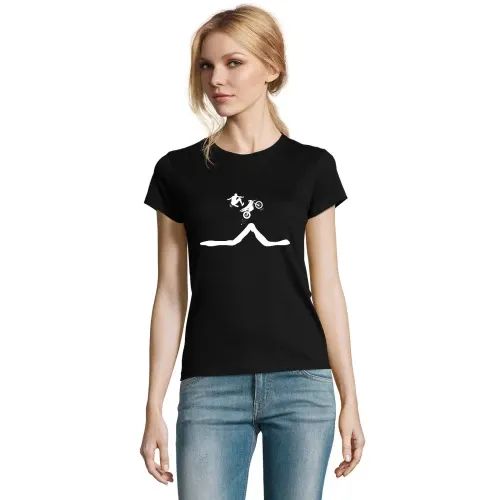 Enduro Sprung mit Abstieg des Fahrers T-Shirt