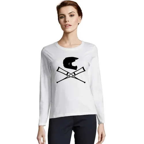 Endurohelm mit Krücken Frauen T-Shirt