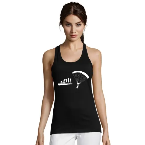 Evolution Fallschirmspringer Frauen T-Shirt