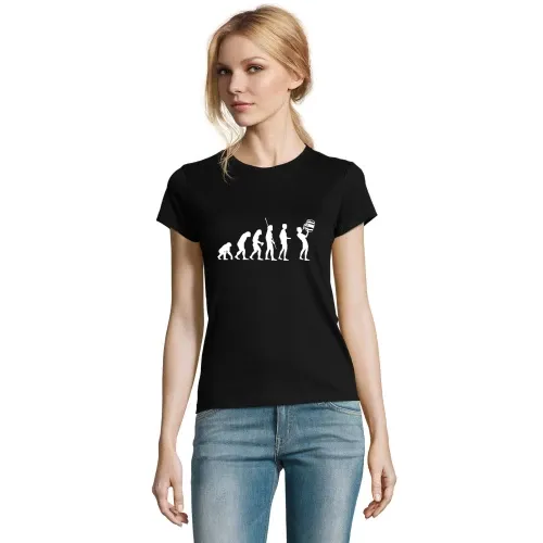 Evolution Fass Trinken Frauen T-Shirt