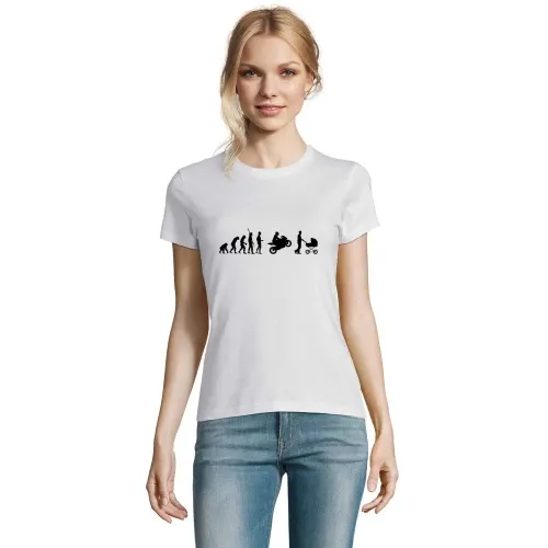 Evolution Motorrad mit Kinderwagen T-Shirt