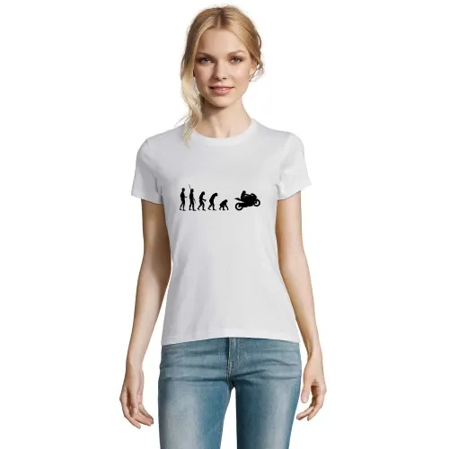 Evolution Motorrad Rückwärts T-Shirt