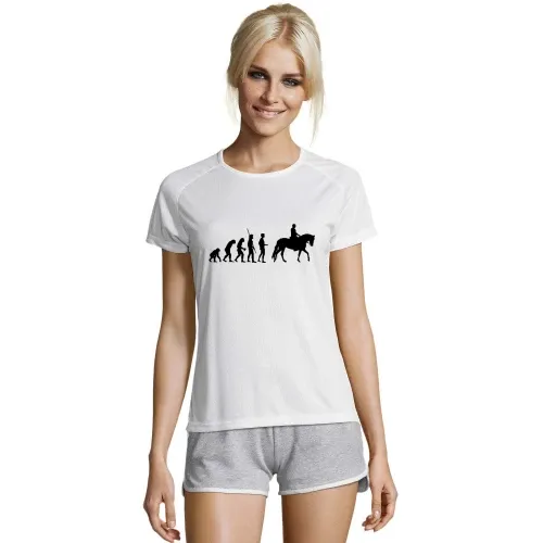 Evolution Pferd T-Shirt Frauen Sporty