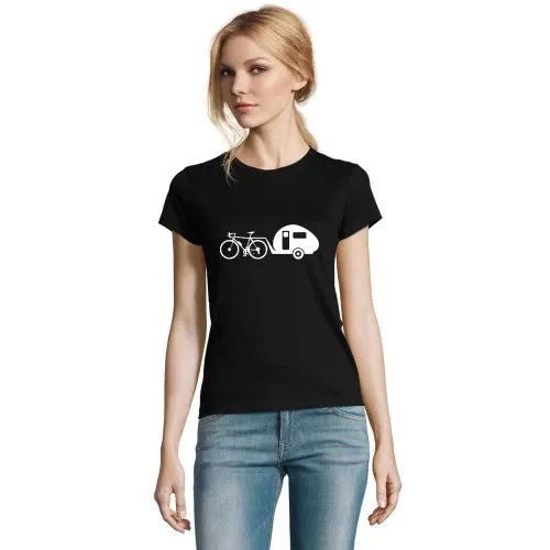 Fahrrad Wohnwagen Fahrradwohnwagen Radfahrer T-Shirt Frauen Imperial