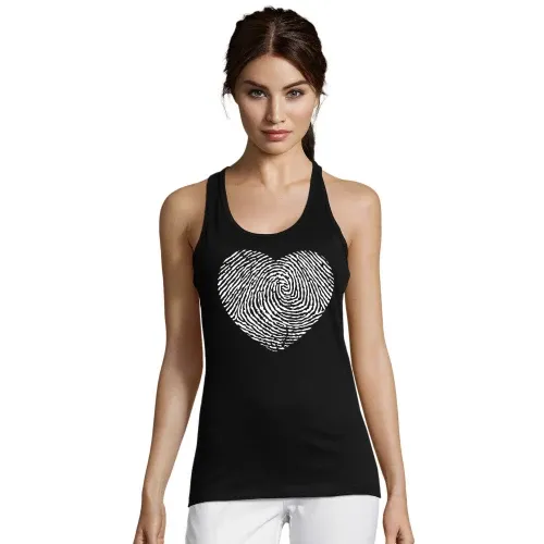 Fingerabdruck mit Herz Frauen T-Shirt