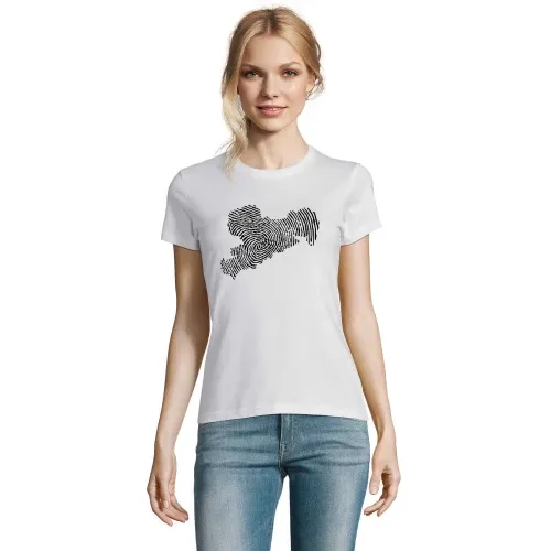 Fingerabdruck Sachsen Frauen T-Shirt