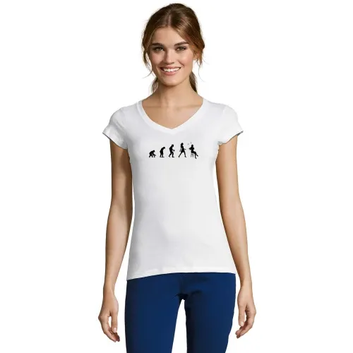 Flötenspielerin Evolution Flötenspieler Flöte Frauen T-Shirt