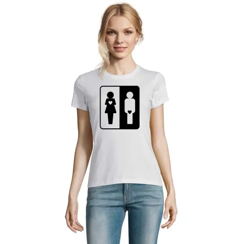 Frau und Mann mit Herz Frauen T-Shirt