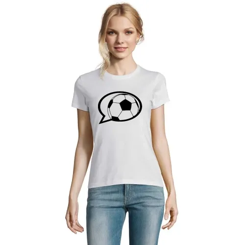 Fussball Sprechblase Frauen T-Shirt