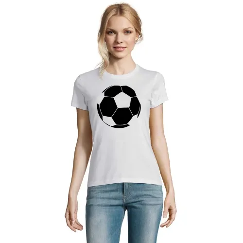 Fußballumriss T-Shirt Frauen Imperial
