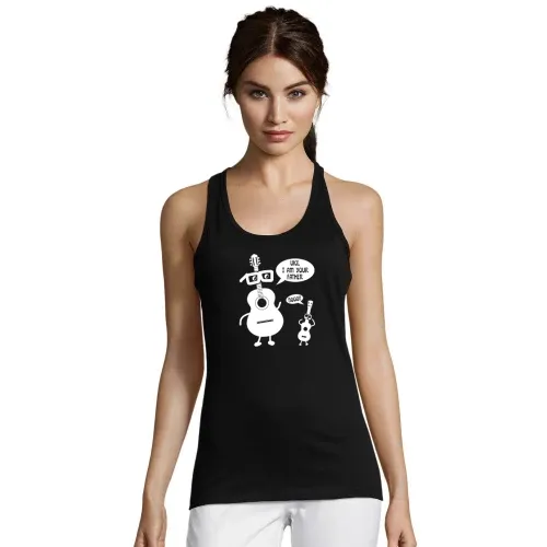 Gitarre Uke I Am Your Father Ukulele Geschenkidee Frauen T-Shirt