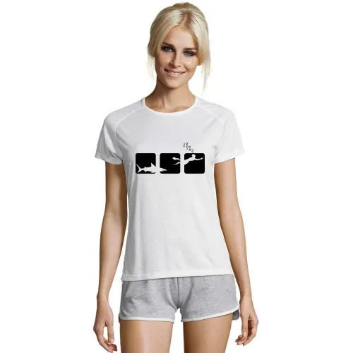 Hai jagt Taucher Frauen T-Shirt