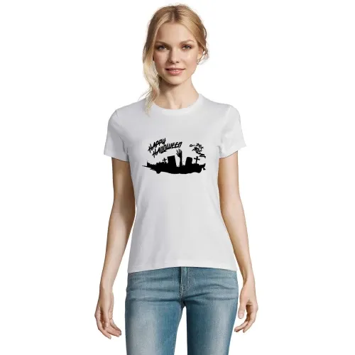 Halloween Friedhof Shirt Süßes Saures Geschenkidee T-Shirt Frauen Imperial