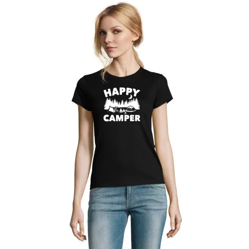 Happy Camper Camping T-Shirt Geschenkidee T-Shirt Frauen Imperial