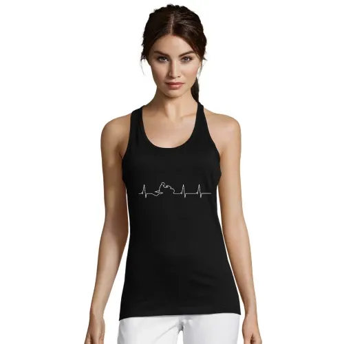 Herzschlag Biker Hochstarter Frauen T-Shirt