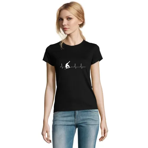 Herzschlag Snowboarder Frauen T-Shirt