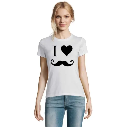 i love Moustache Frauen T-Shirt