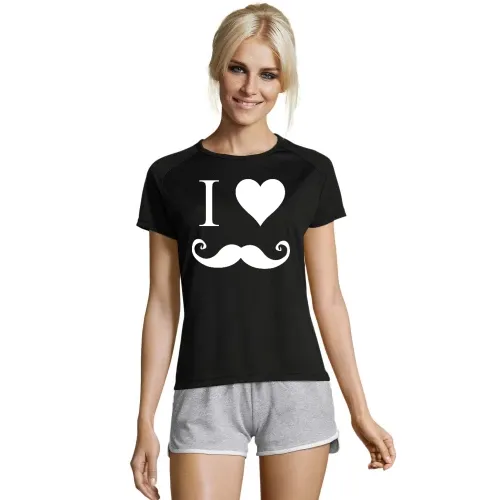 i love Moustache Frauen T-Shirt