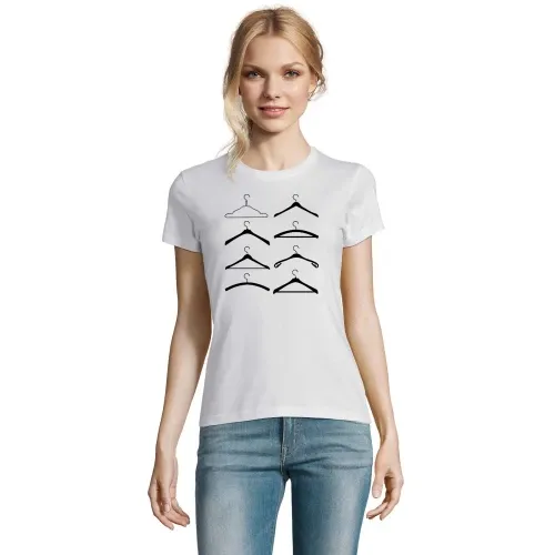 Kleiderbügel Arten Frauen T-Shirt
