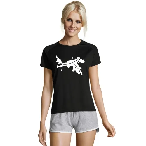 Kreischa Umriss mit Fussballstadion T-Shirt Frauen Sporty