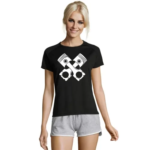 kreuzende Motorkolben Frauen T-Shirt