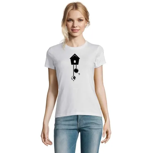 Kuckucksuhr Weltuntergang Frauen T-Shirt