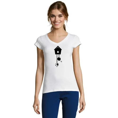 Kuckucksuhr Weltuntergang Frauen T-Shirt
