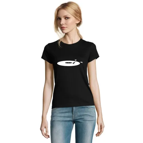 laufender Schallplattenspieler Frauen T-Shirt