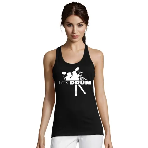 Lets Drum Schlagzeug mit Sticks Frauen T-Shirt