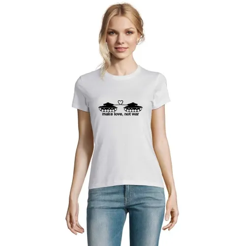 make love, not ware Frauen T-Shirt