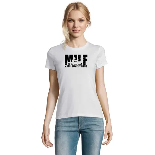 MILF Lustiges Angler Design Frauen T-Shirt