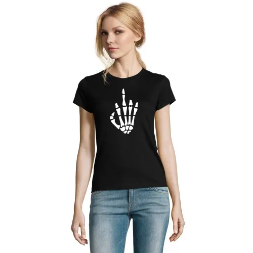 Mittelfinger aus Knochen 2.0 Frauen T-Shirt