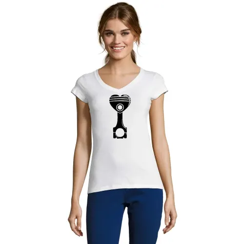 Motorkolben Herz Frauen T-Shirt